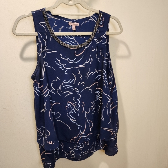 Juicy Couture Navy Blue Relax Fit Sleevesless Blouse size M - Picture 5 of 11